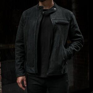 Men's Black Leather Jacket